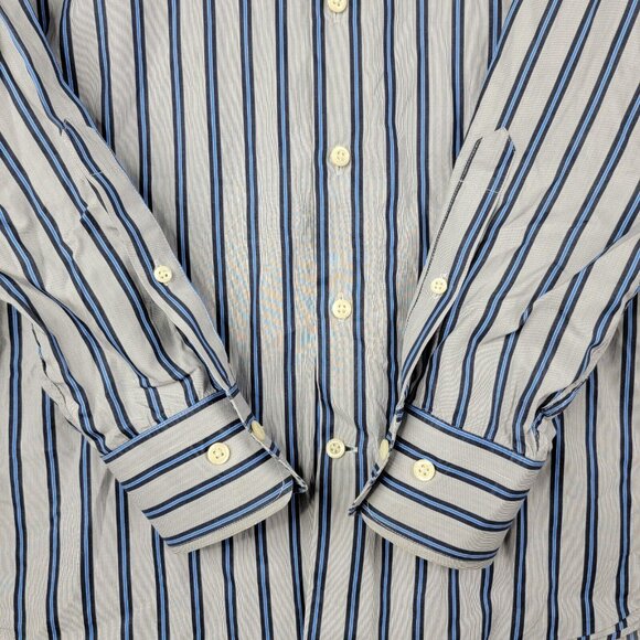 Peter Millar Shirt Mens‎ Large Striped Button Up Long Sleeve Preppy Casual - Picture 5 of 8